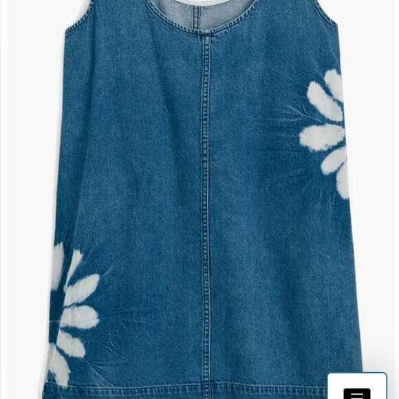 Madewell Tie-Dye Daisy Denim Shift Dress – Size Large - Picture 2 of 6